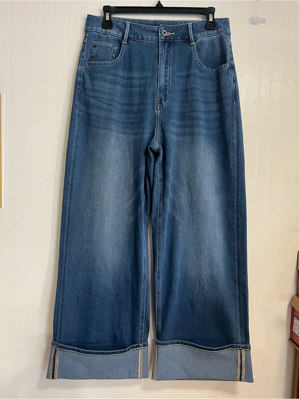 HALARA Blue Wide-Leg Flare Jeans
